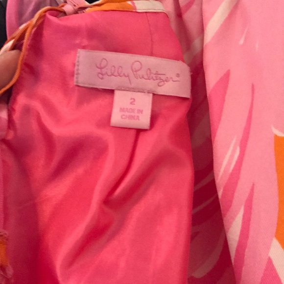 Lilly Pulitzer dress w/ cold-shoulder long sleeve - Picture 6 of 7